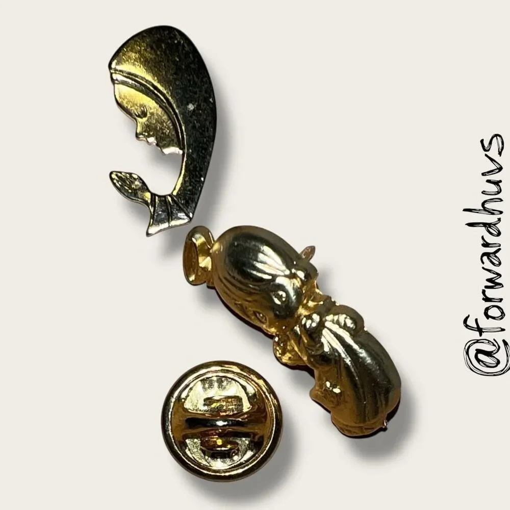 Bundle Sale 3 for $15 | Religious Pins Praying Woman and Angel
